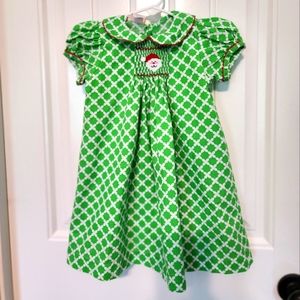 Santa smocked dress